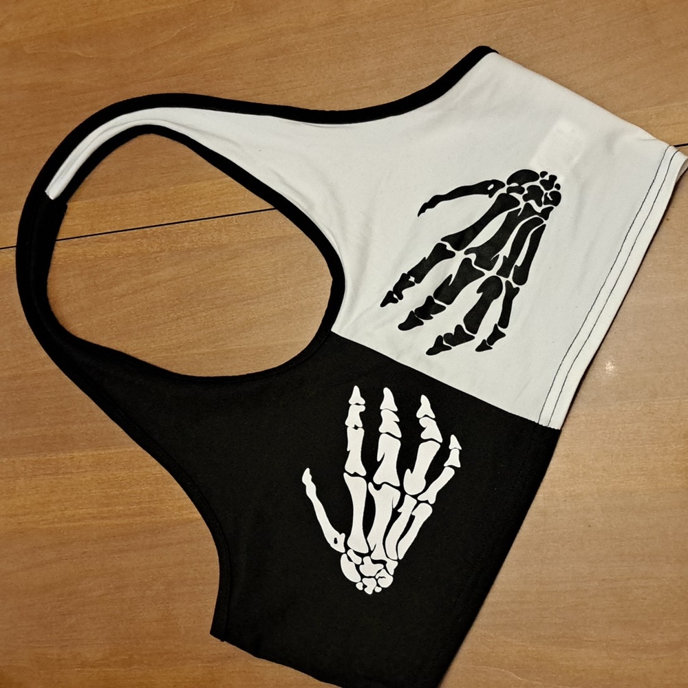 Skull Hands Halter Top